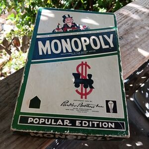 Vintage Monopoly 1954 Popular Edition Complete With Box Board